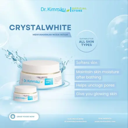 Dr Kimmiku Crystal White - by Revital Clinic (krim dokter pencerah)
